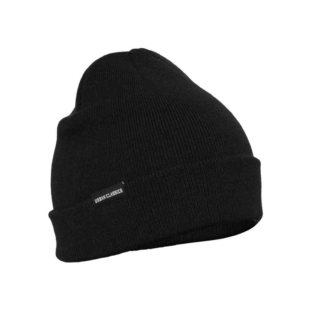 Urban Classics - Basic flap Beanie Muts - Zwart